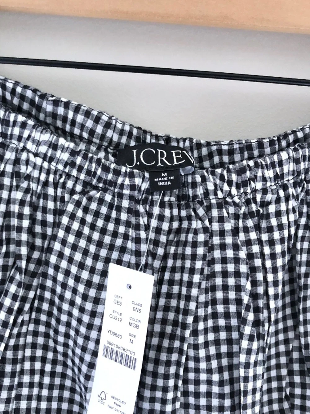 NWT J.Crew Bubble-hem Beach Short in Gingham